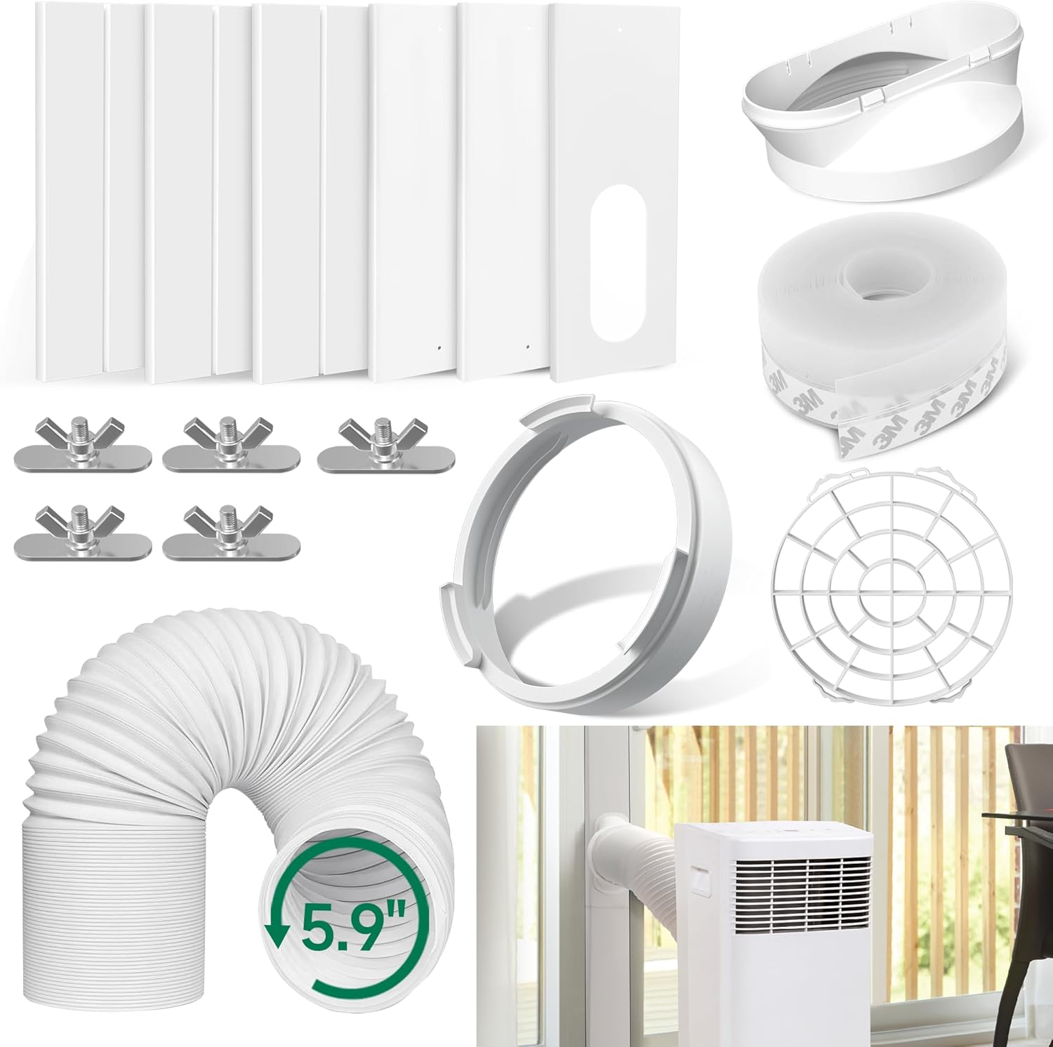 Portable Air Conditioner Window Vent Kit for Easy Installation