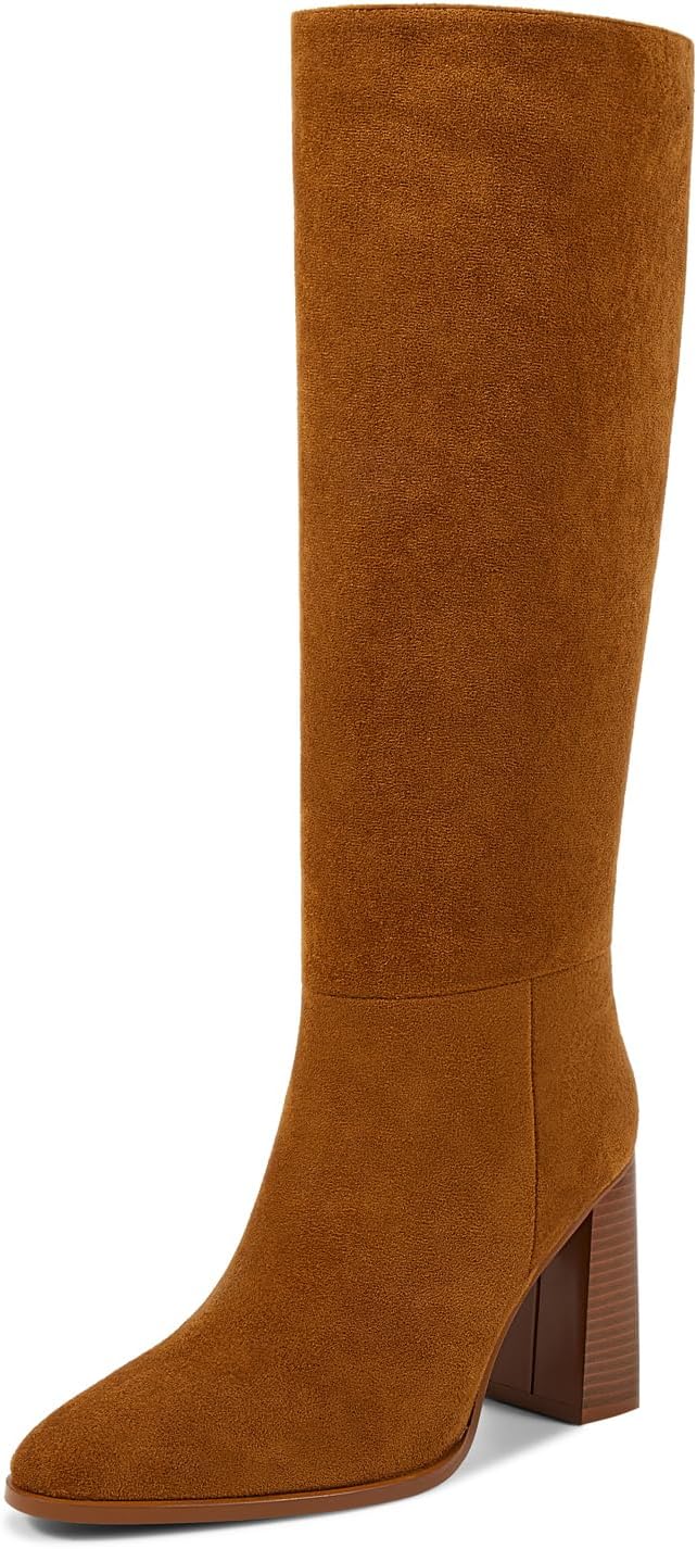 Knee High Boots Women Slip On for Work Date Dress Party Club