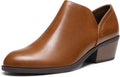 Women's Ankle Boots with Chunky Heel and Side Zip - Dressy Comfort