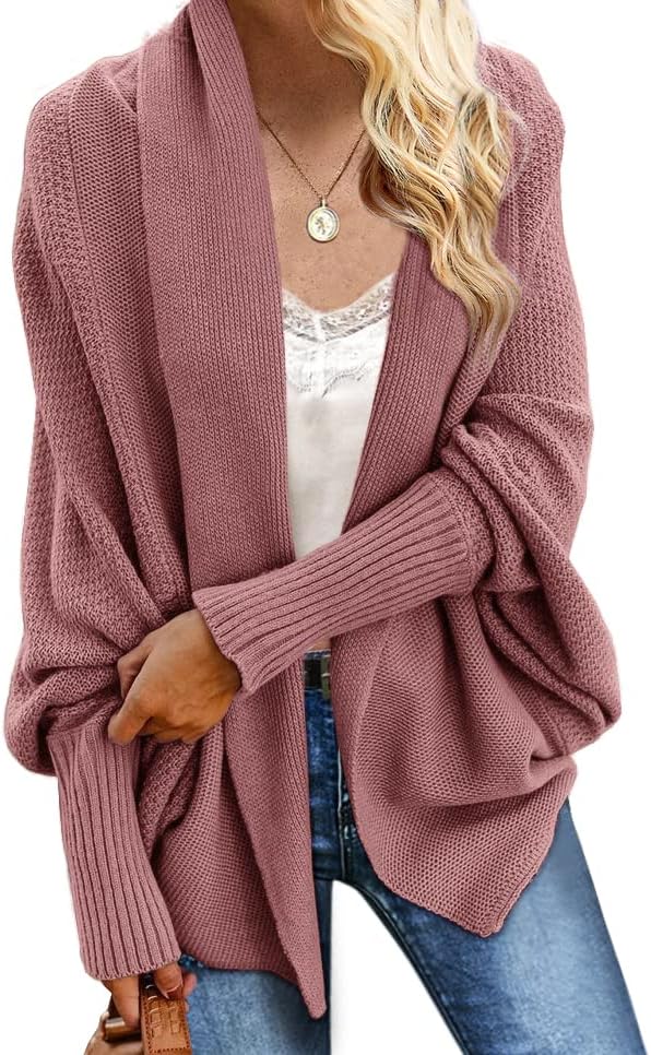 Imily Bela Women's Kimono Batwing Oversized Cardigan Sweater