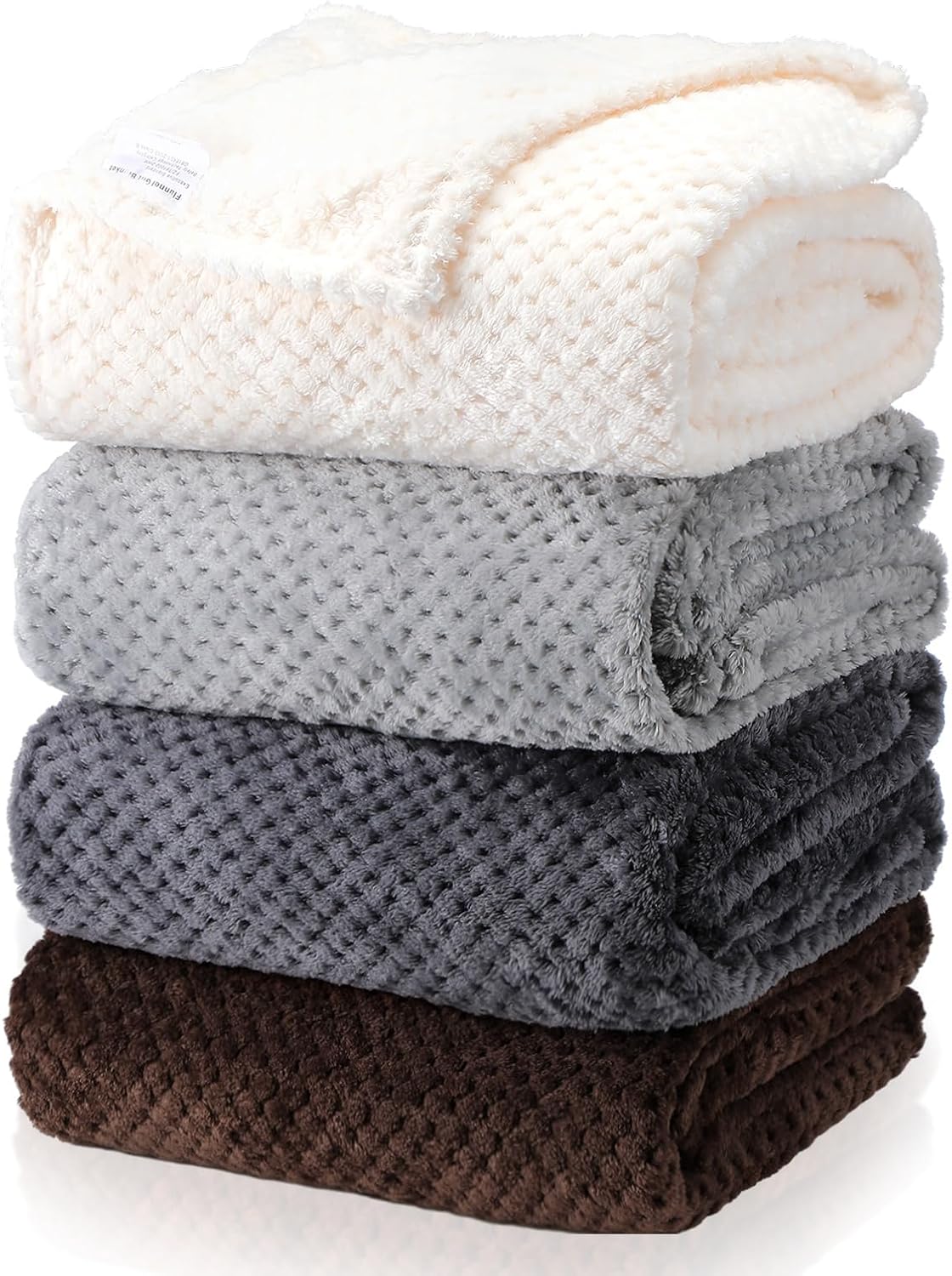 Newwiee Flanne Fleece Throw Blanket Set for Cozy Comfort