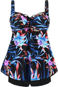 Plus Size Tankini Swimdress - Tummy Control Two-Piece Swimwear