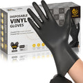 Black Vinyl Gloves Food Grade Disposable Gloves - Safe for Food Prep