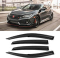 Window Visors for Honda Civic Hatchback 2016-2021 - Dark Smoke Rain