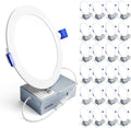 Ensenior 6 in LED Recessed Light 24 Pack - Ultra-Thin Dimmable