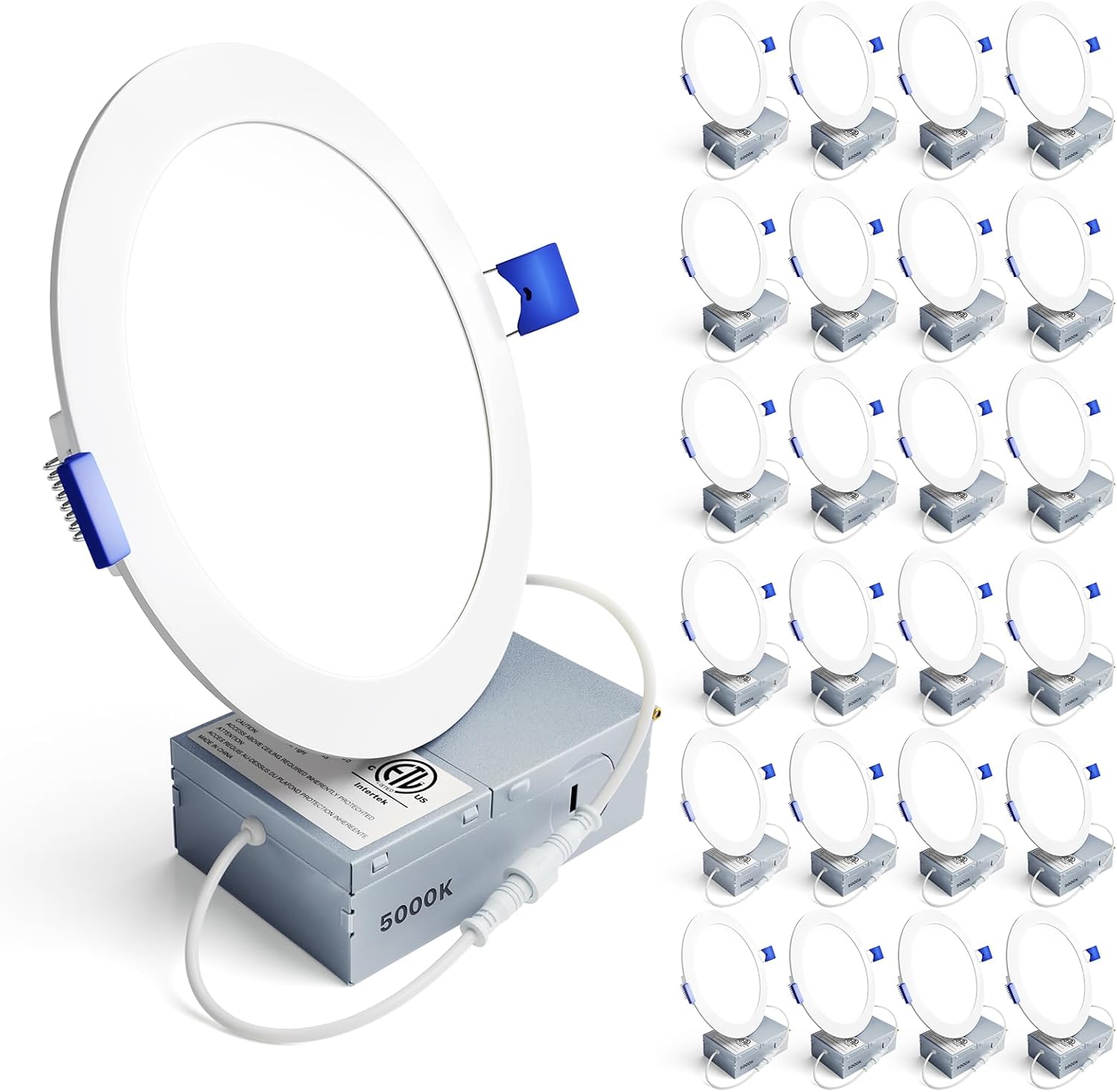 Ensenior 24 Pack 6 Inch LED Recessed Light for Bright Spaces