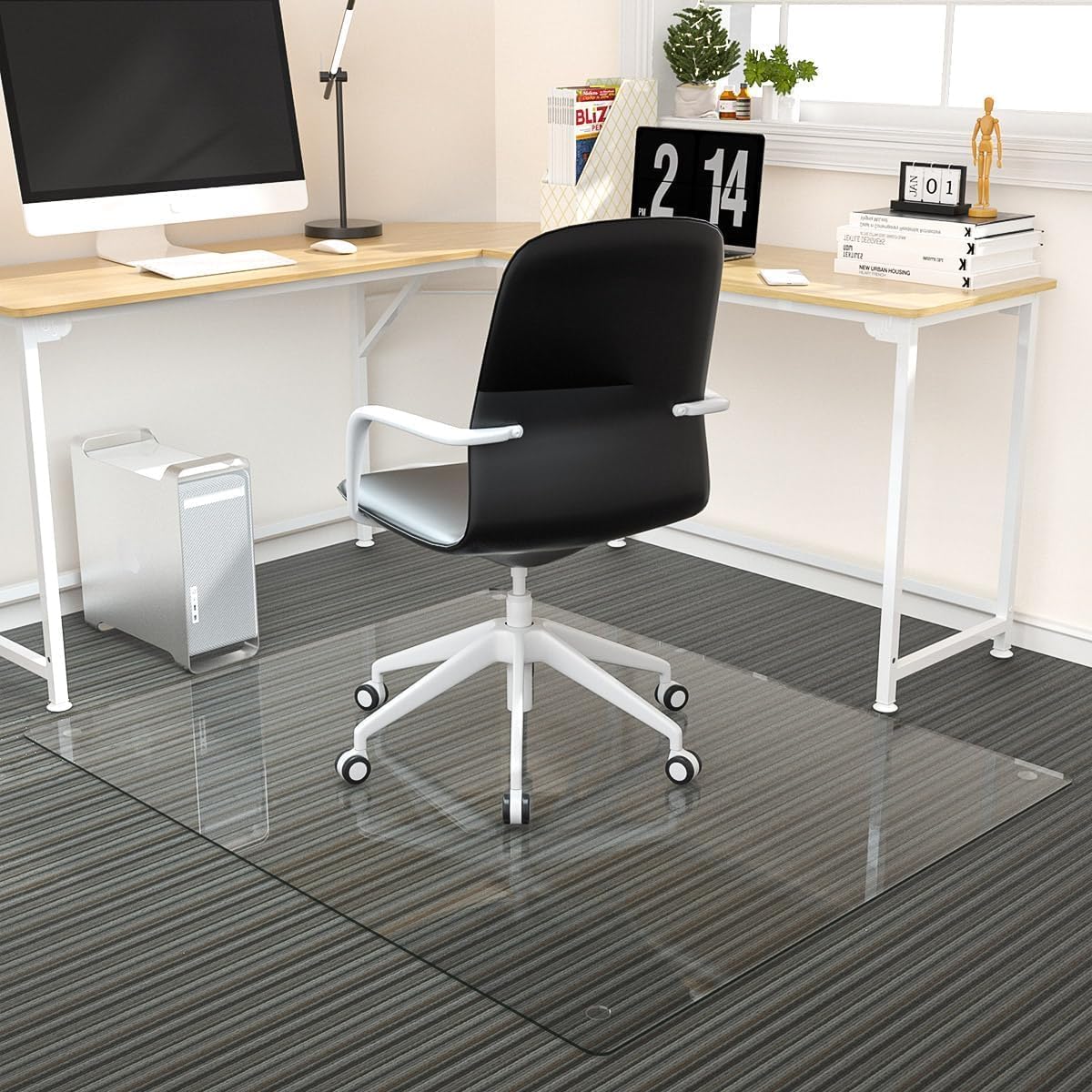 Tempered Glass Floor Mat for Office Chair - Heavy Duty Protection