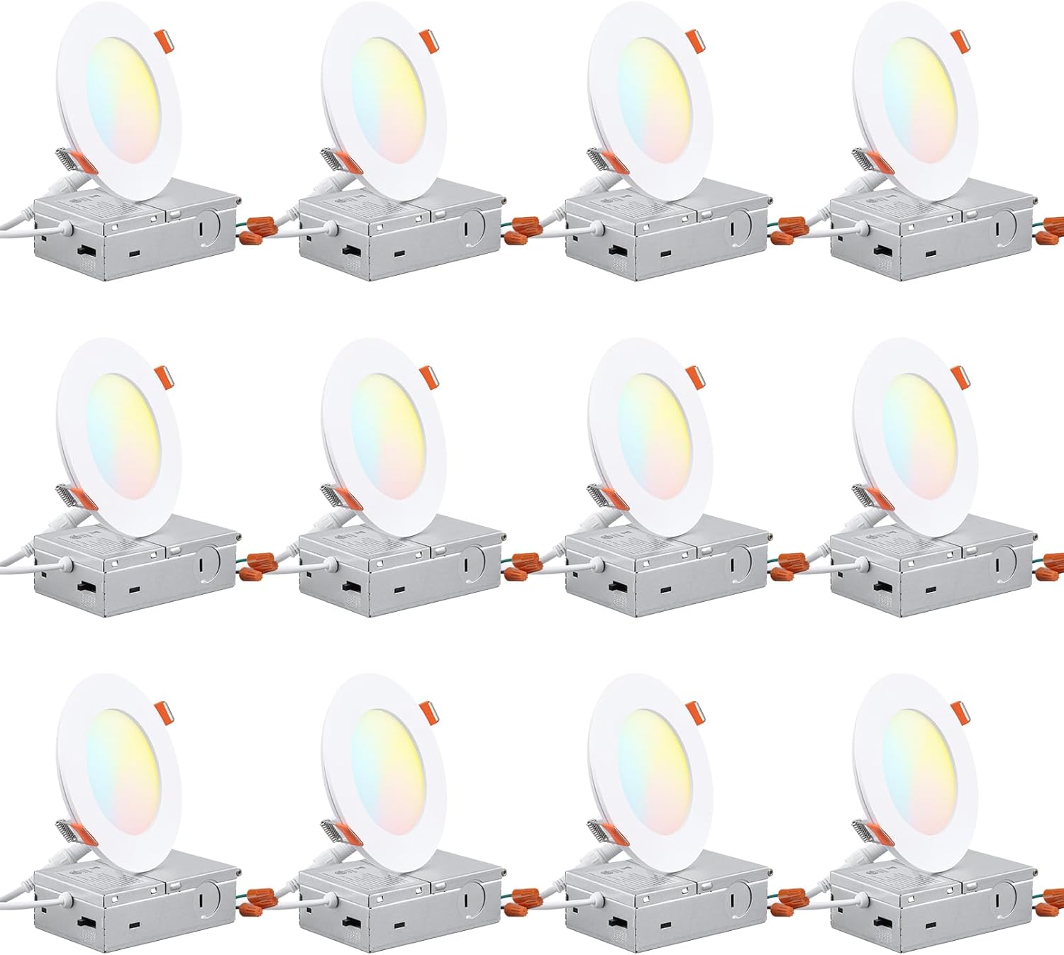 Ultra-Thin 4 Inch LED Recessed Lighting with 5CCT Options