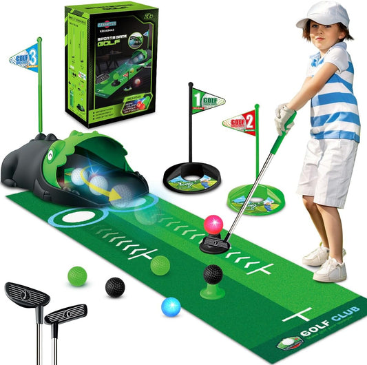 Ultimate Kids Golf Set with Auto Ball Returner & LED Balls