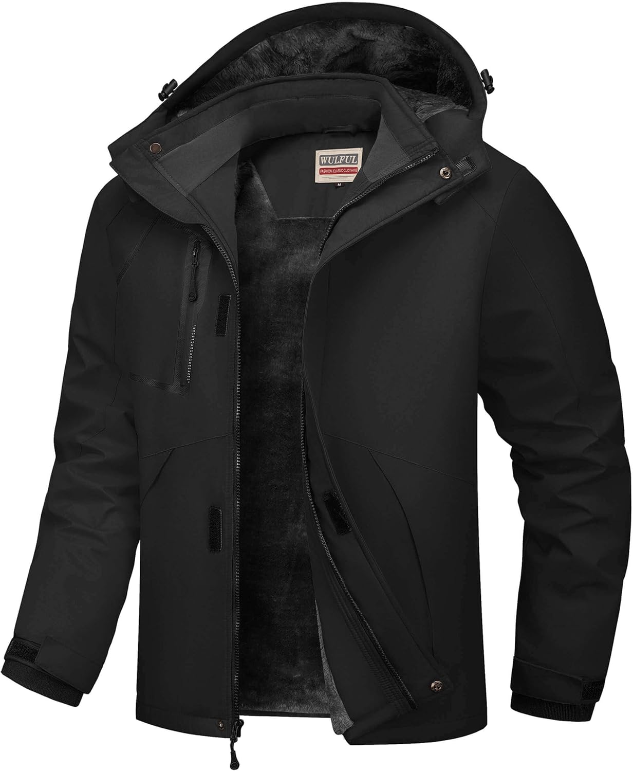 WULFUL Men's Waterproof Ski Jacket for Winter Sports and Activities