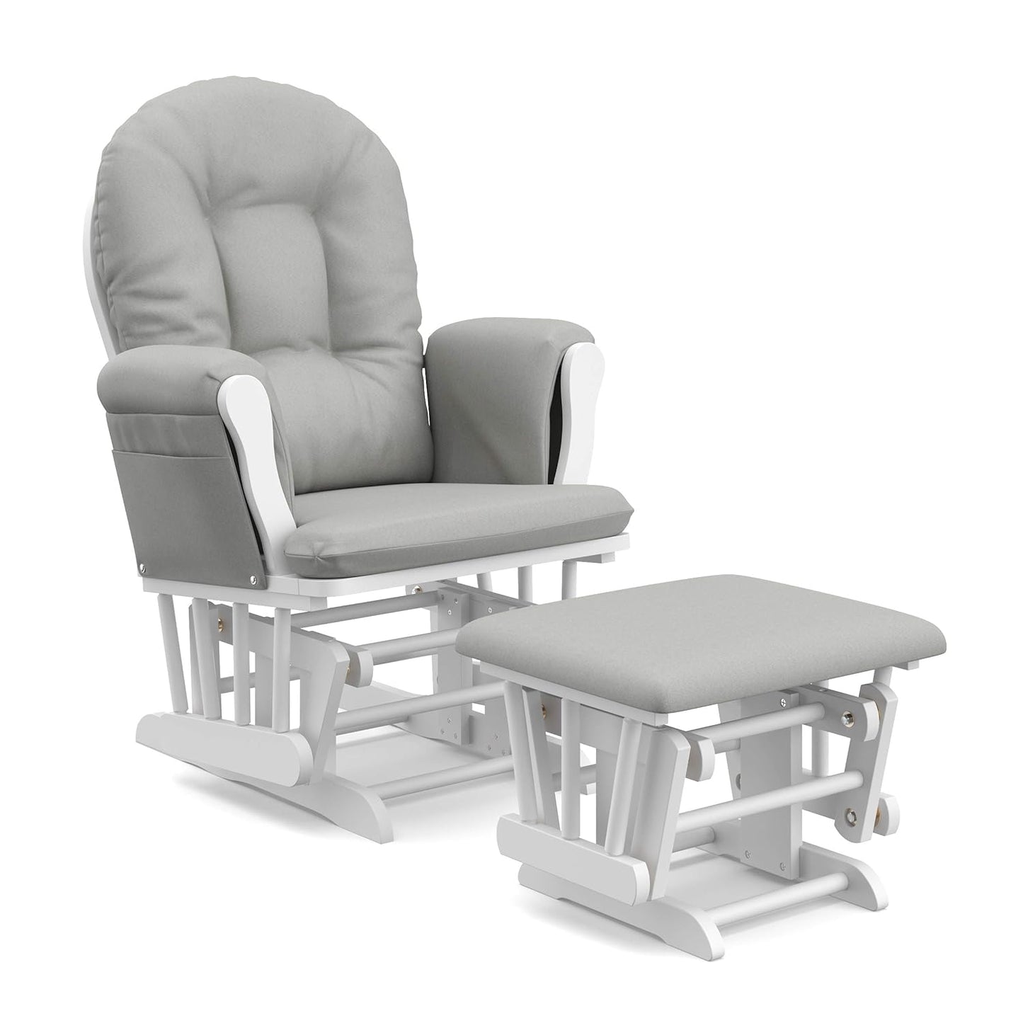Storkcraft Premium Hoop Glider & Ottoman for Nursery Comfort