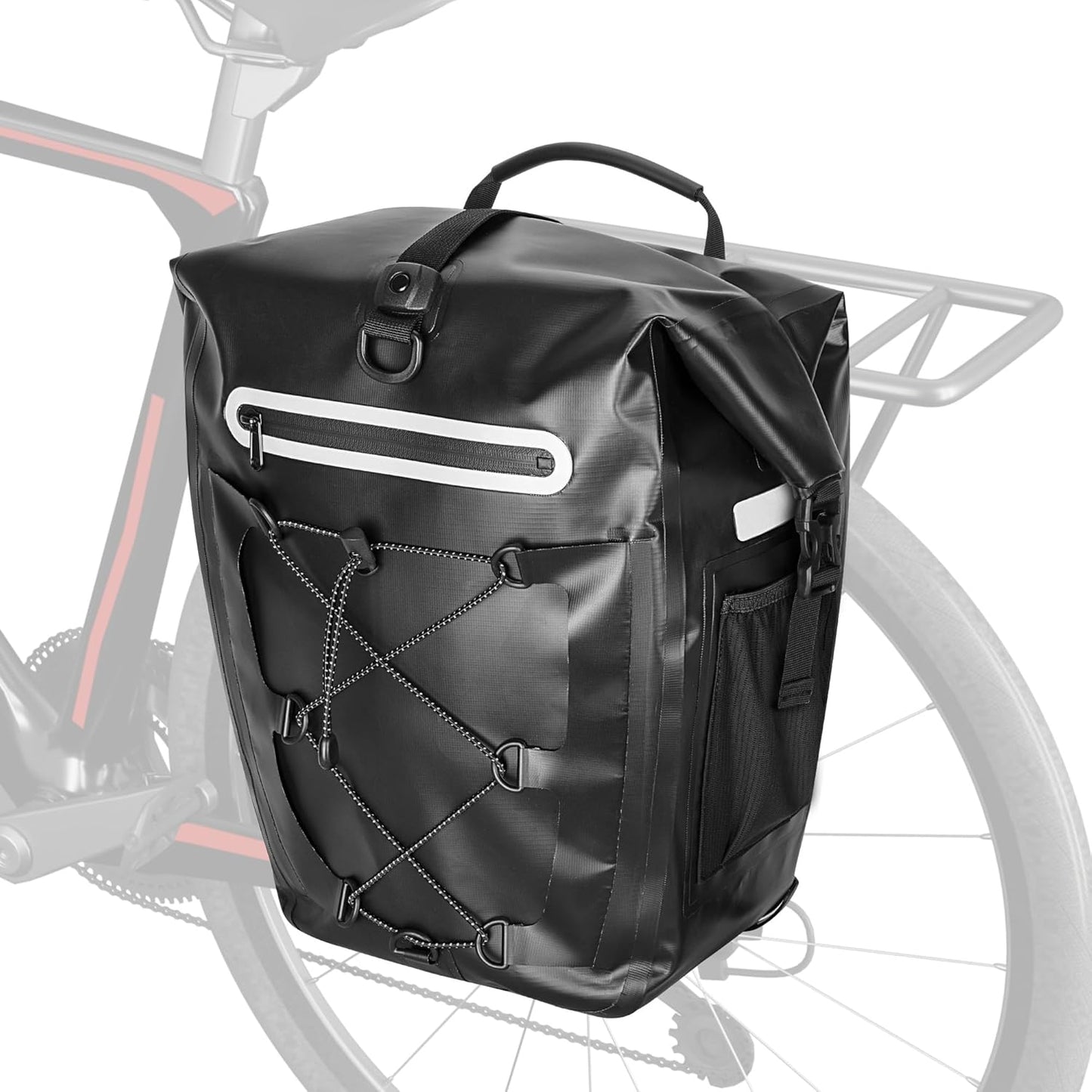 Waterproof Bike Panniers 30L Rear Rack Bag with Multiple Pockets