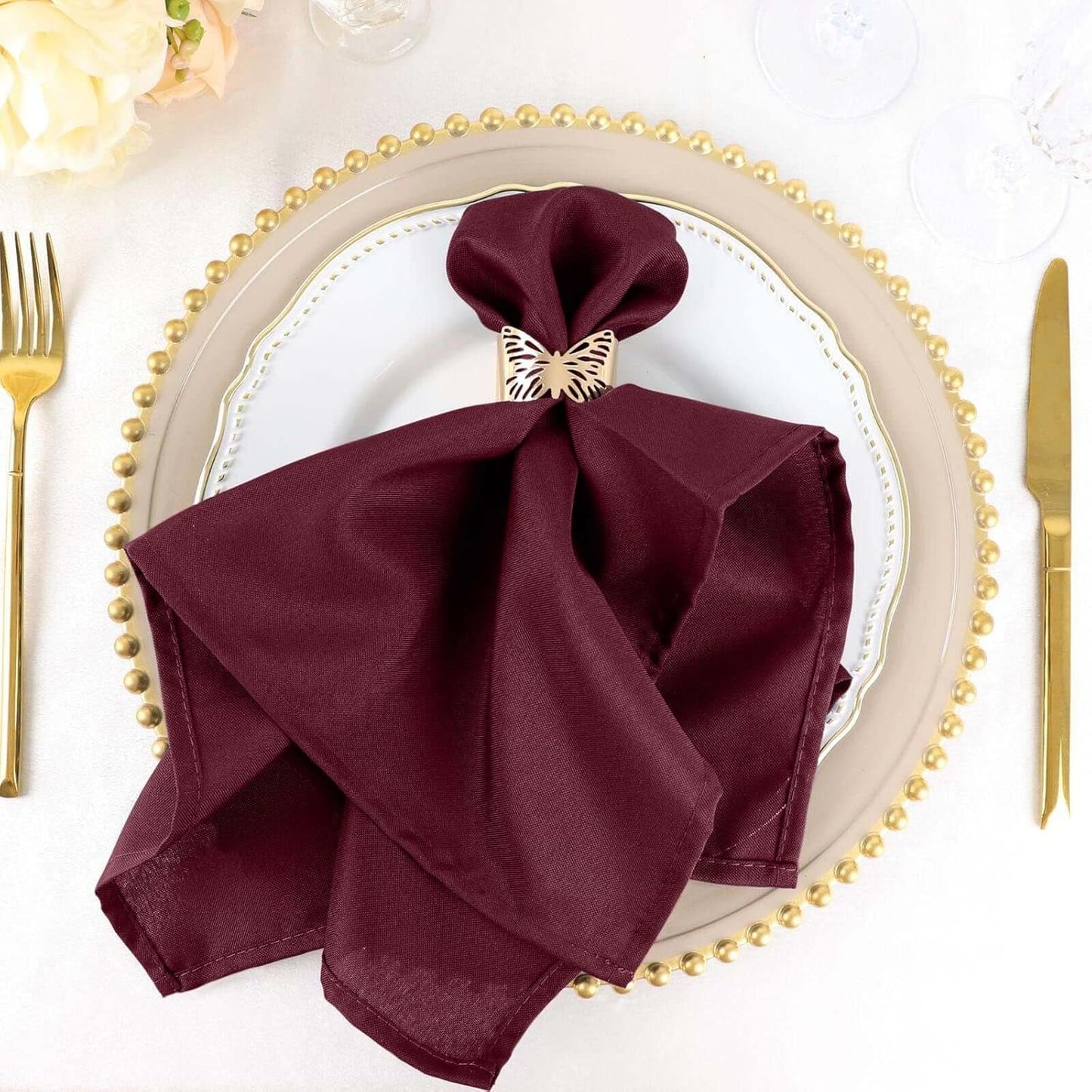 Efavormart Cloth Napkins Set of 100 for Elegant Dining