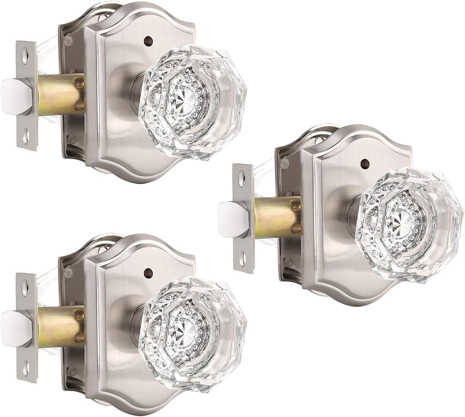 Gobrico Clear Crystal Door Knobs for Elegant Home Decor