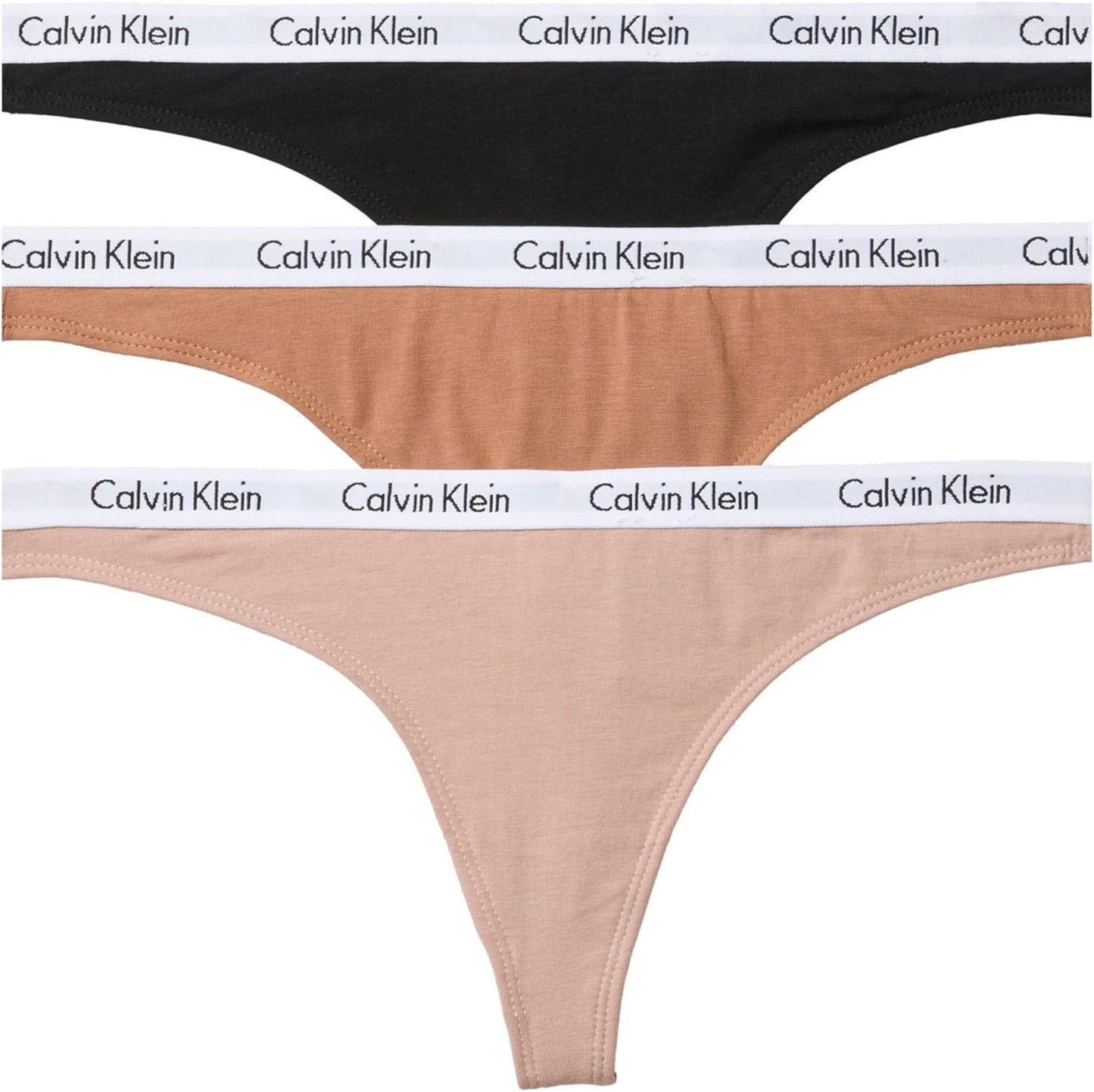 Calvin Klein Women's Carousel Logo Cotton Stretch Thong Panties