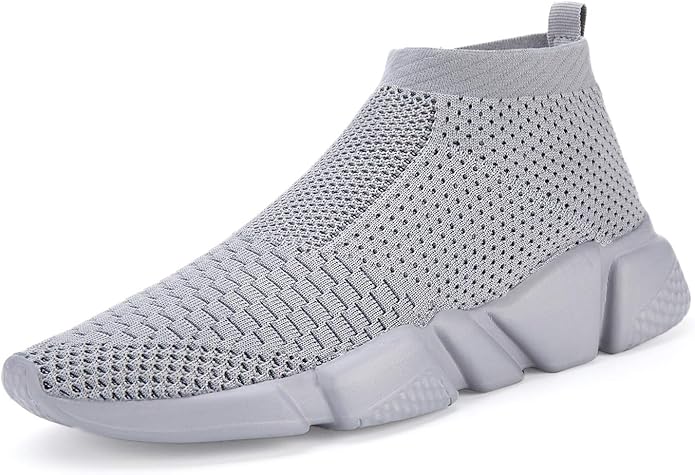 Santiro Mens Walking Shoes: Breathable Knit Slip On Sneakers