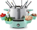 Stainless Steel Fondue Maker with Temperature Control - Dash Deluxe