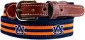 Web Leather Mens Belt for Men - Cotton Webbing with Leather Trim