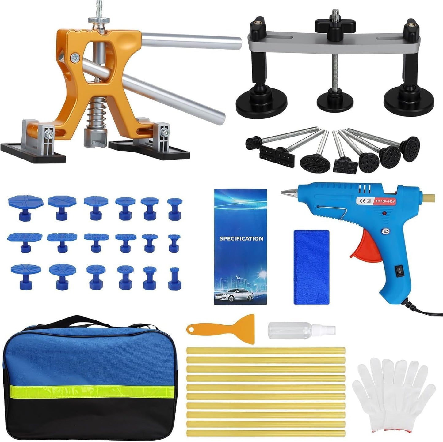 Car Dent Puller Kit for Easy Paintless Dent Removal Repairs