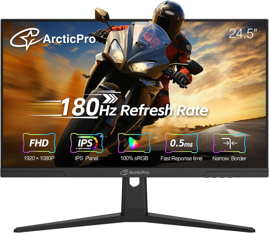 ArcticPro 24.5 180Hz Gaming Monitor - Ultra-Fast 0.5ms Response Time
