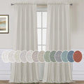 Elegant Natural Linen Semi Sheer Curtains for Living Room