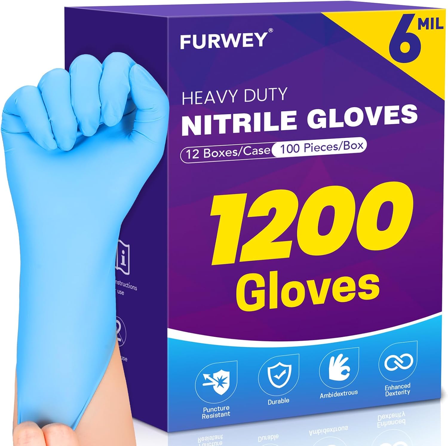 Heavy Duty Disposable Nitrile Exam Gloves for Superior Protection