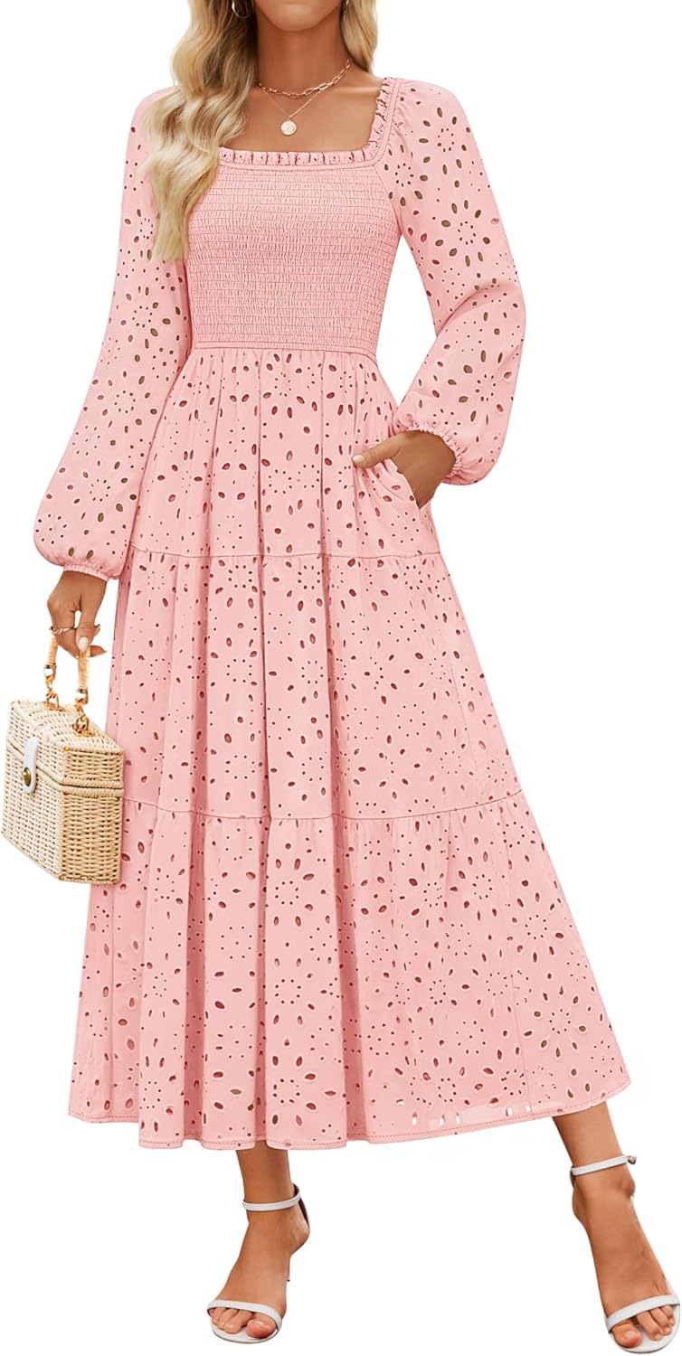 ZESICA Women's Fall Long Sleeve Maxi Dresses for Every Occasion
