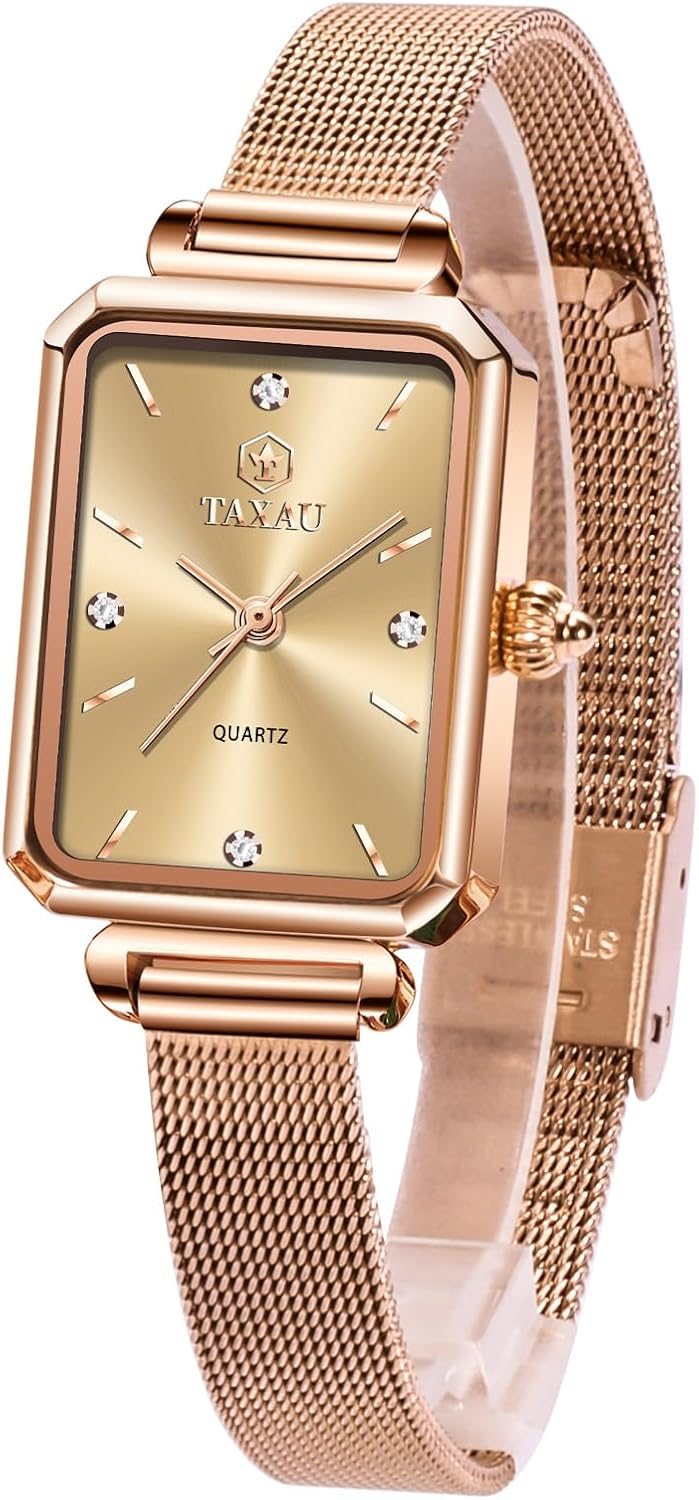 Elegant Waterproof Mesh Strap Ladies Watch by Taxau