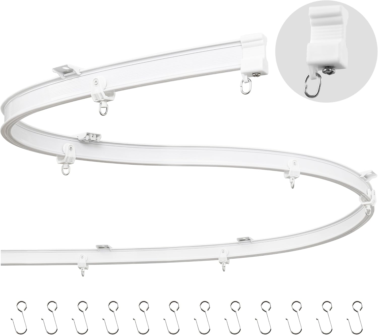 TYRON 22.9FT Flexible Ceiling Curtain Track - Easy Installation!