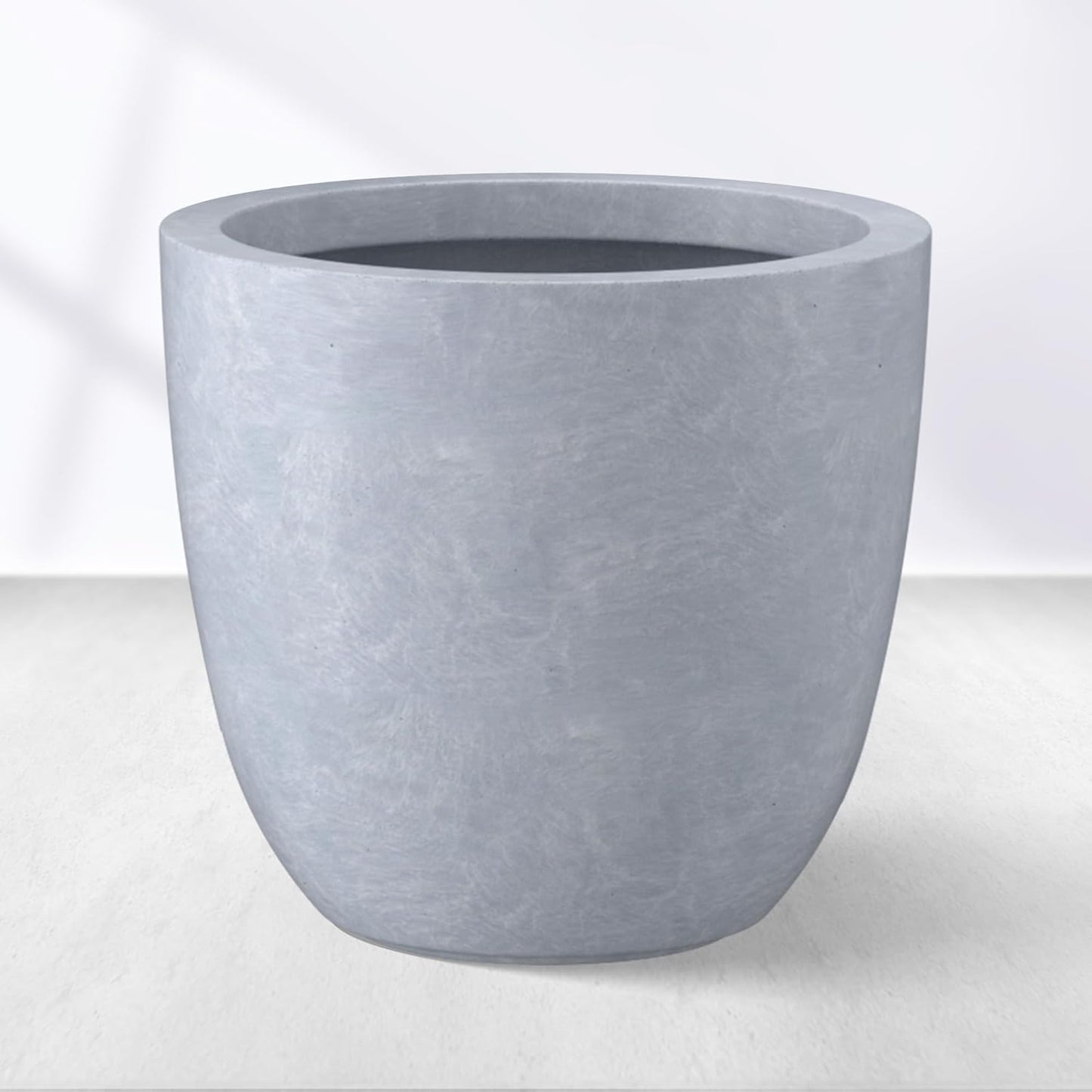Kante 14 Inch Round Concrete Planter for Indoor Outdoor Use