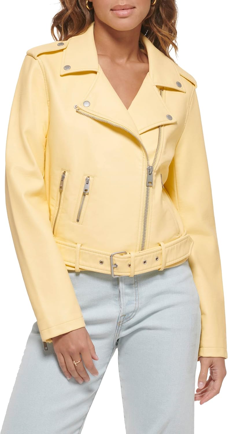 Levi's womens The Belted Faux Leather Moto Jacket Review