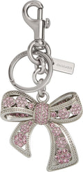 Coach Bag Charm - Elegant Metal Bow Design for Your Handbag