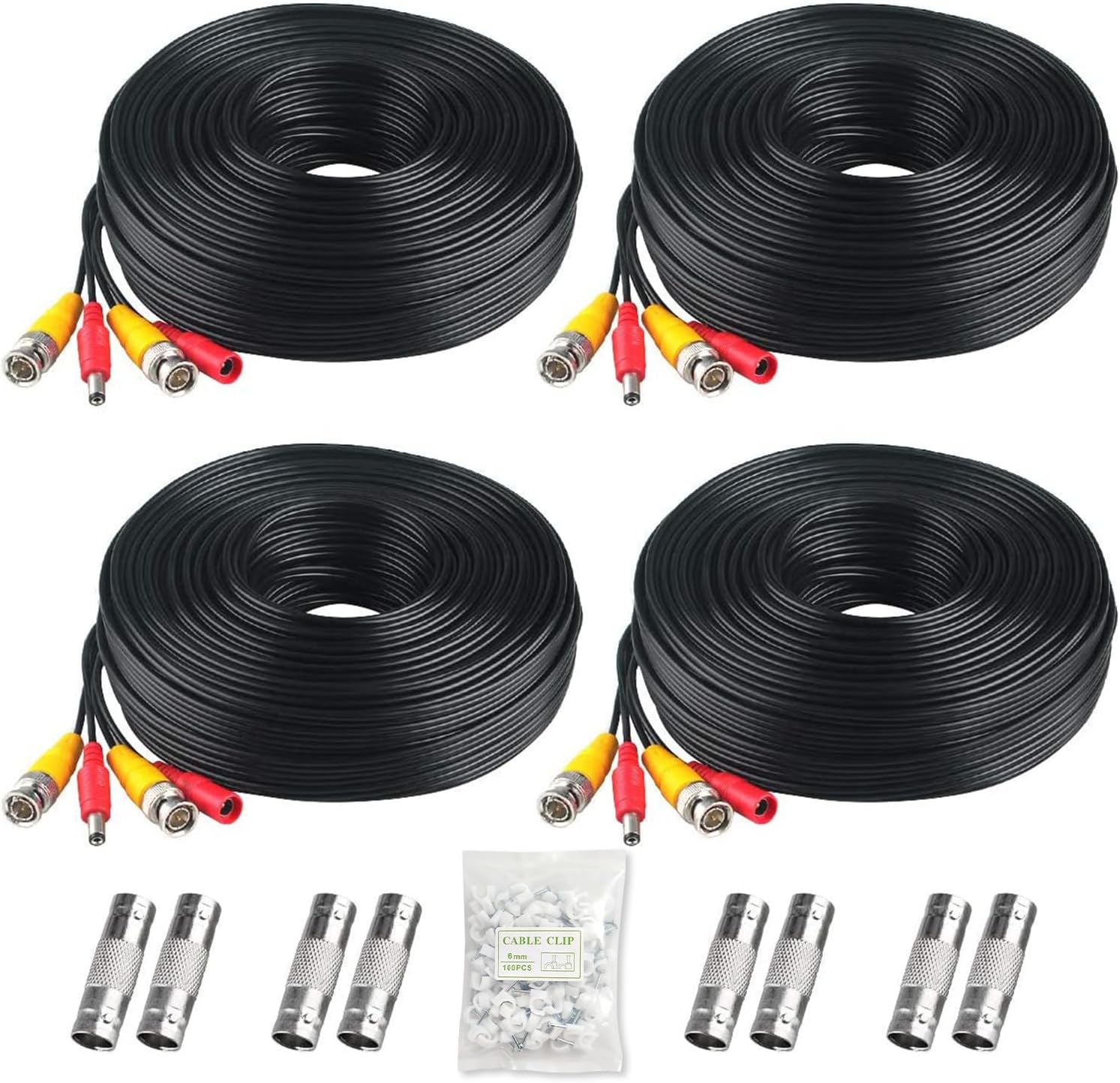 BNC Cable 200ft 4Pack for HD CCTV DVR Surveillance System