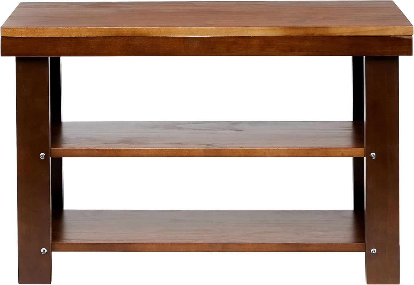 Solid Pine Wood Entryway Shoe Rack Bench for Stylish Storage