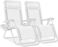 Snow Zero Gravity Lounge Chairs Set of 2 - Foldable Recliners
