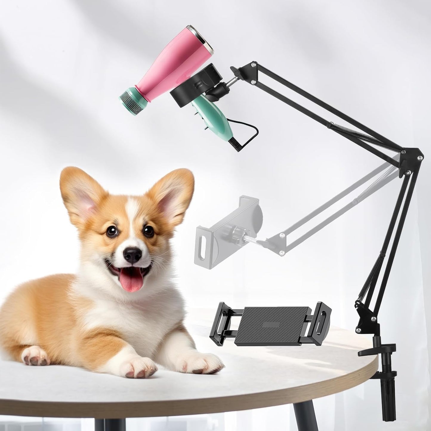 Hands-Free 360 Rotating Pet Dryer Holder