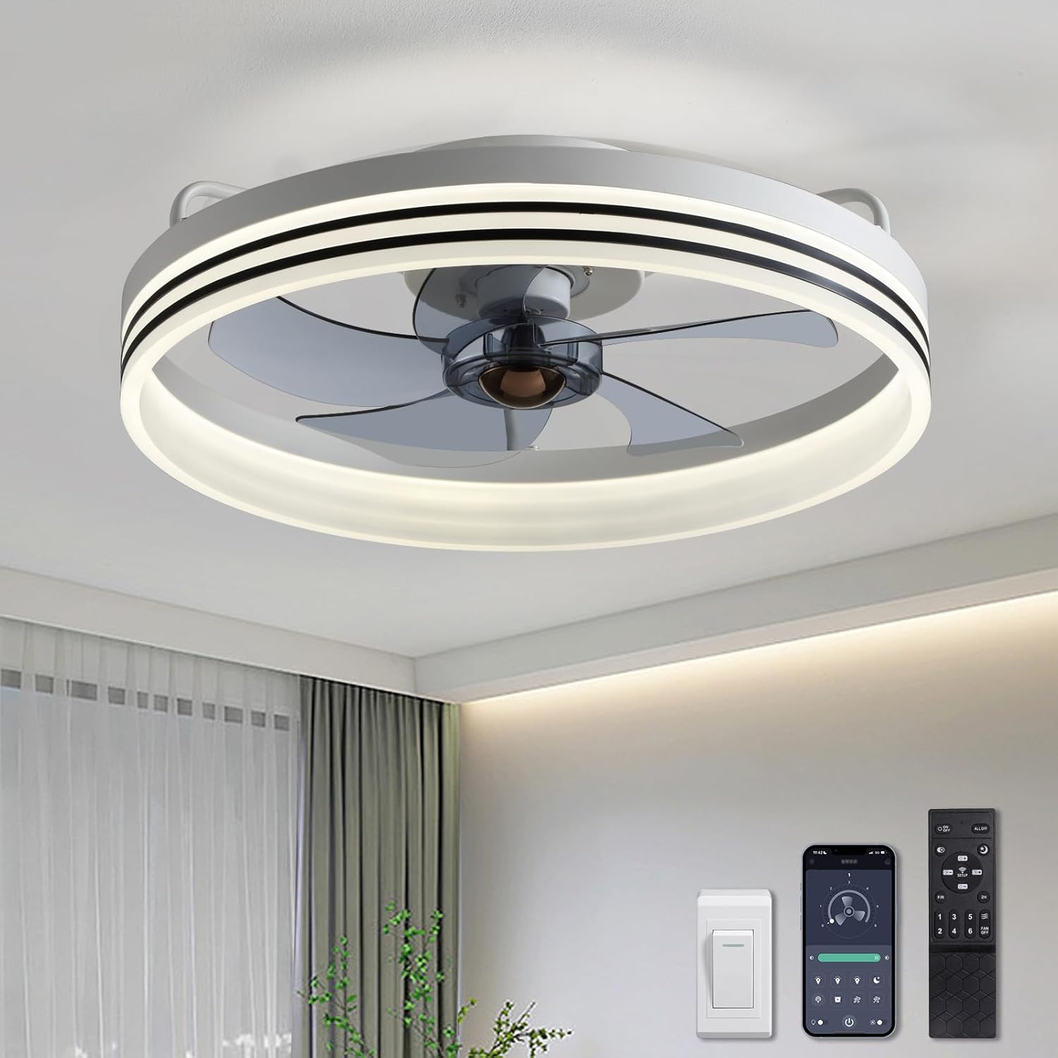 Ceiling Fans with Lights and Remote for Modern Home Decor