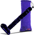LeLuv Dildo 8in Glass Veiny Shaft with Balls - Realistic, Durable