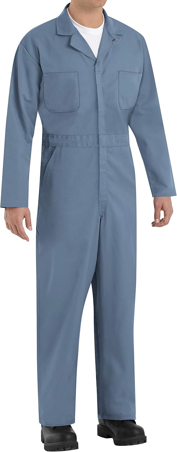 Red Kap Men's Twill Action Back Coverall for Comfort and Durability