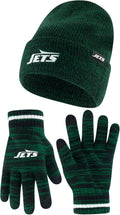 Ultra Game NFL Super Soft Marl Knit Beanie with Touch-Glove Set