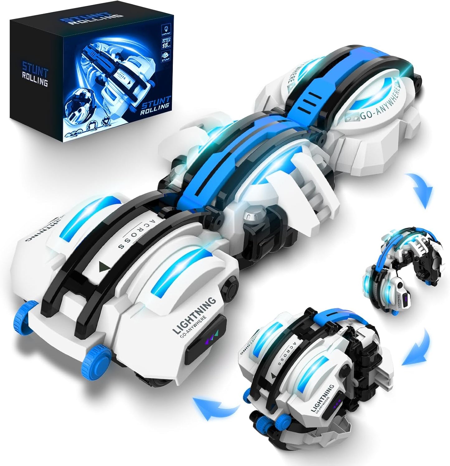 BAZADER RC Car with LED Lights - Ultimate Stunt Toy for Kids