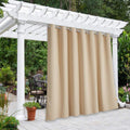 NICETOWN Outdoor Curtain for Patio Waterproof Biscotti Beige - Privacy