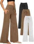 Wide Leg Yoga Pants for Women - Comfortable High-Rise Lounge Pant