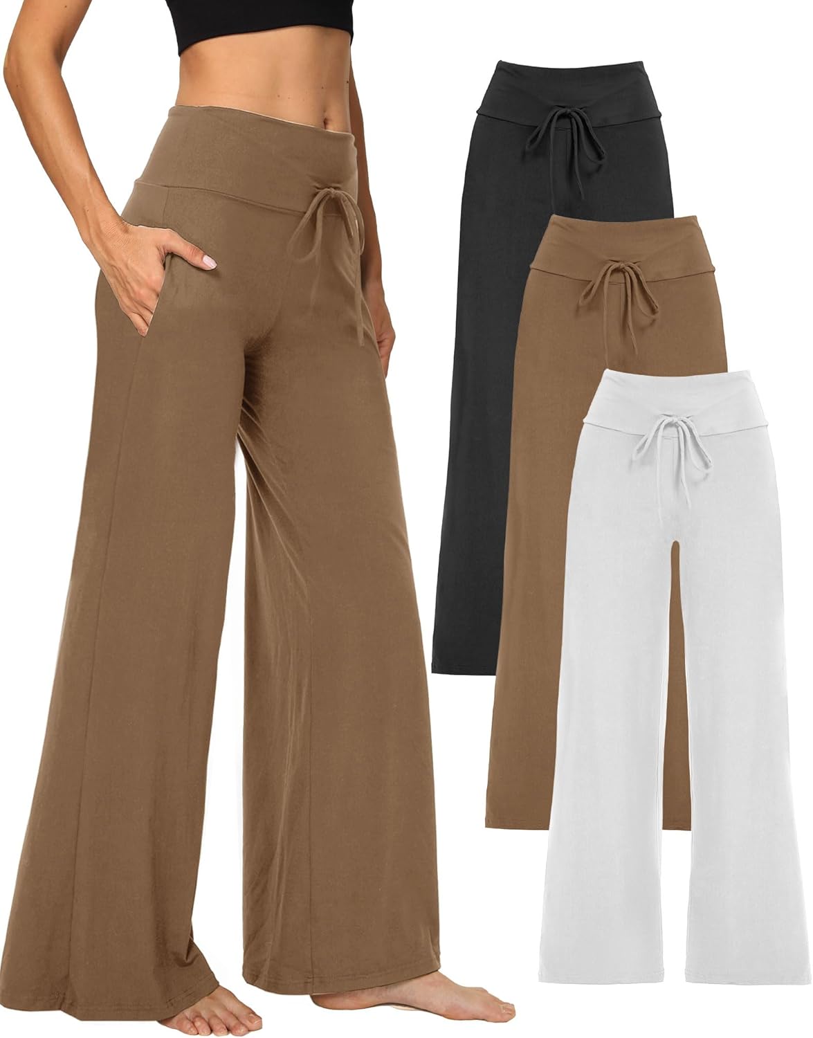 Wide Leg Yoga Pants for Women - Comfy Lounge Sweatpants