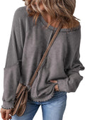 Womens Oversized Off The Shoulder Sweatshirt - Casual Layering