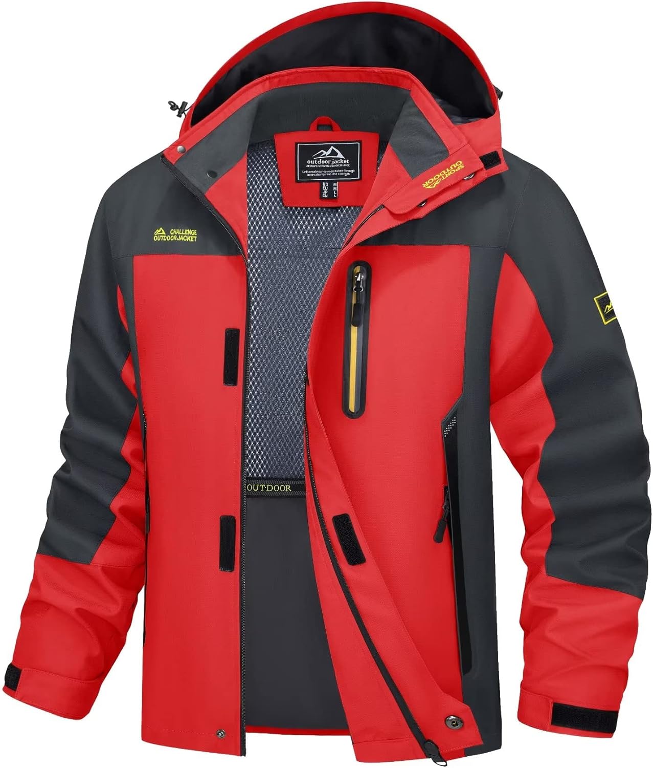 MAGCOMSEN Men's Hooded Windproof Water Resistant Rain Jacket