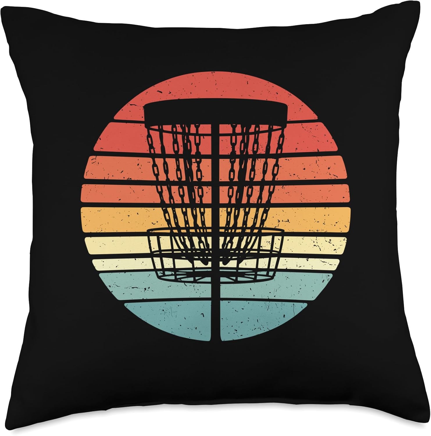 Frolf Players Disc Golf Basket Throw Pillow