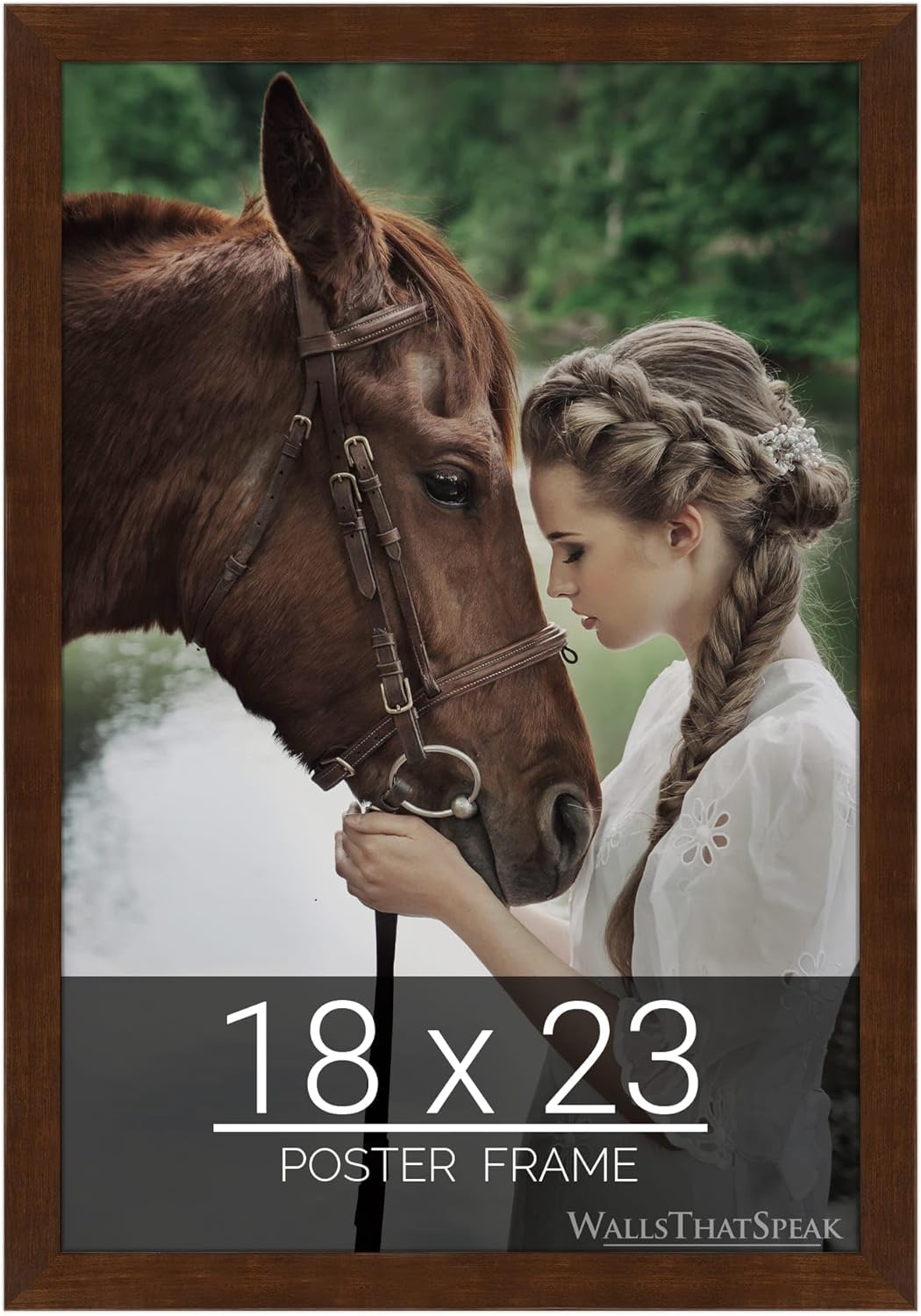 Mocha Walnut Picture Frame for Puzzles Posters Photos Artwork