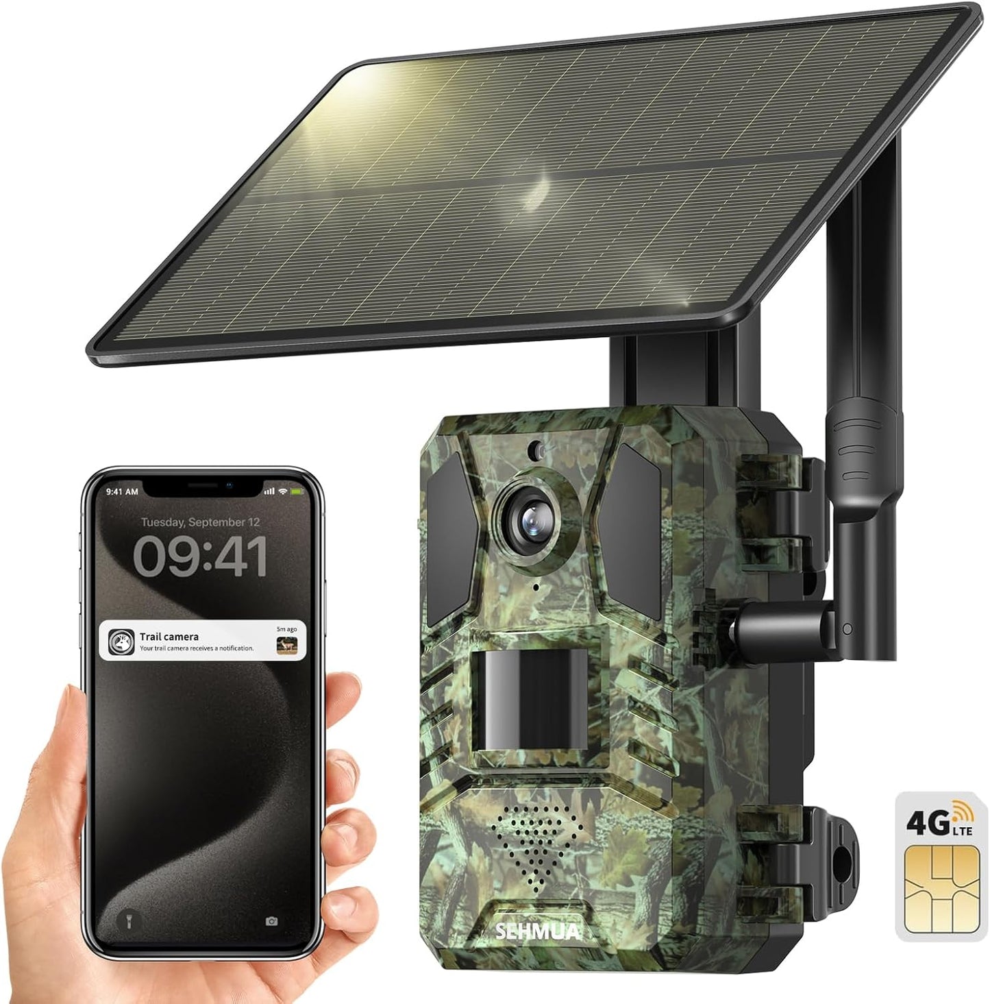 SEHMUA Cellular Trail Cam 2.7K Live Streaming