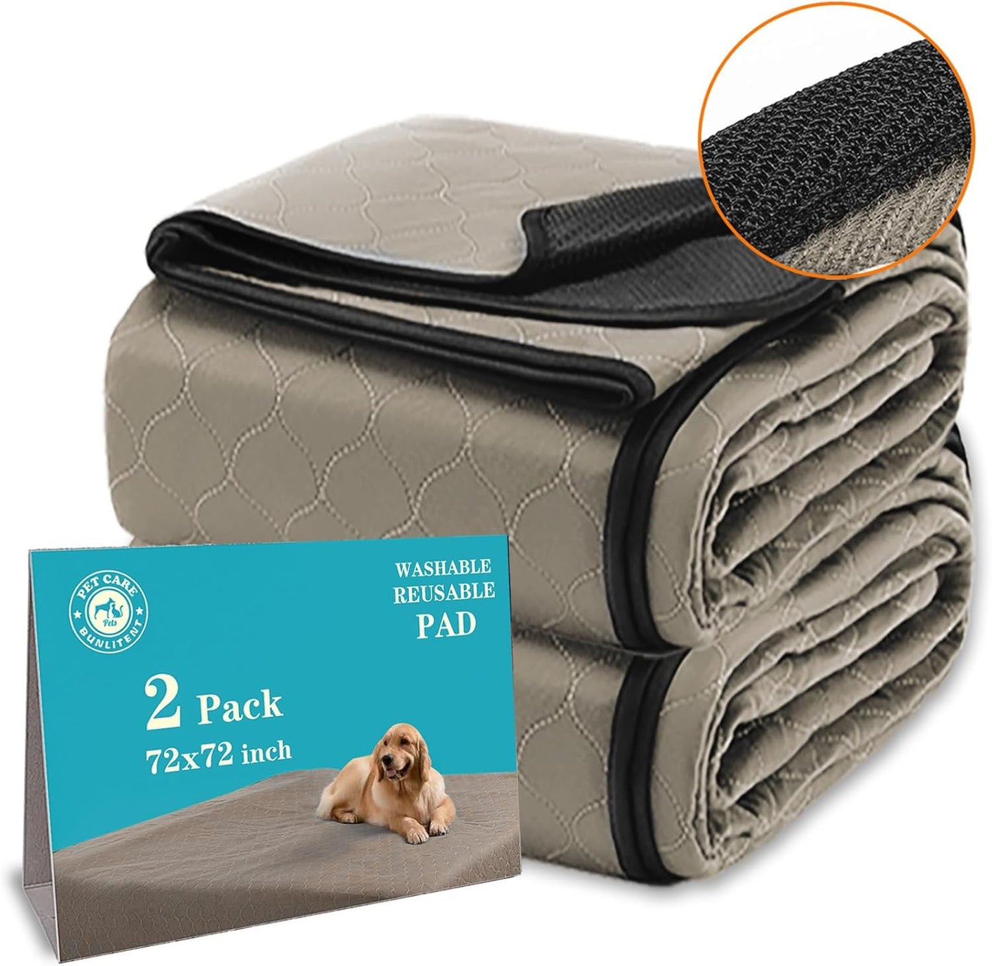 Washable Pee Pads for Dogs - Reusable Puppy Pads 72in x 72